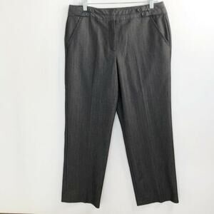 Larry Lavine Womens Dress Pants Size 12 Gray Career Slacks Pin stripe Work Wear